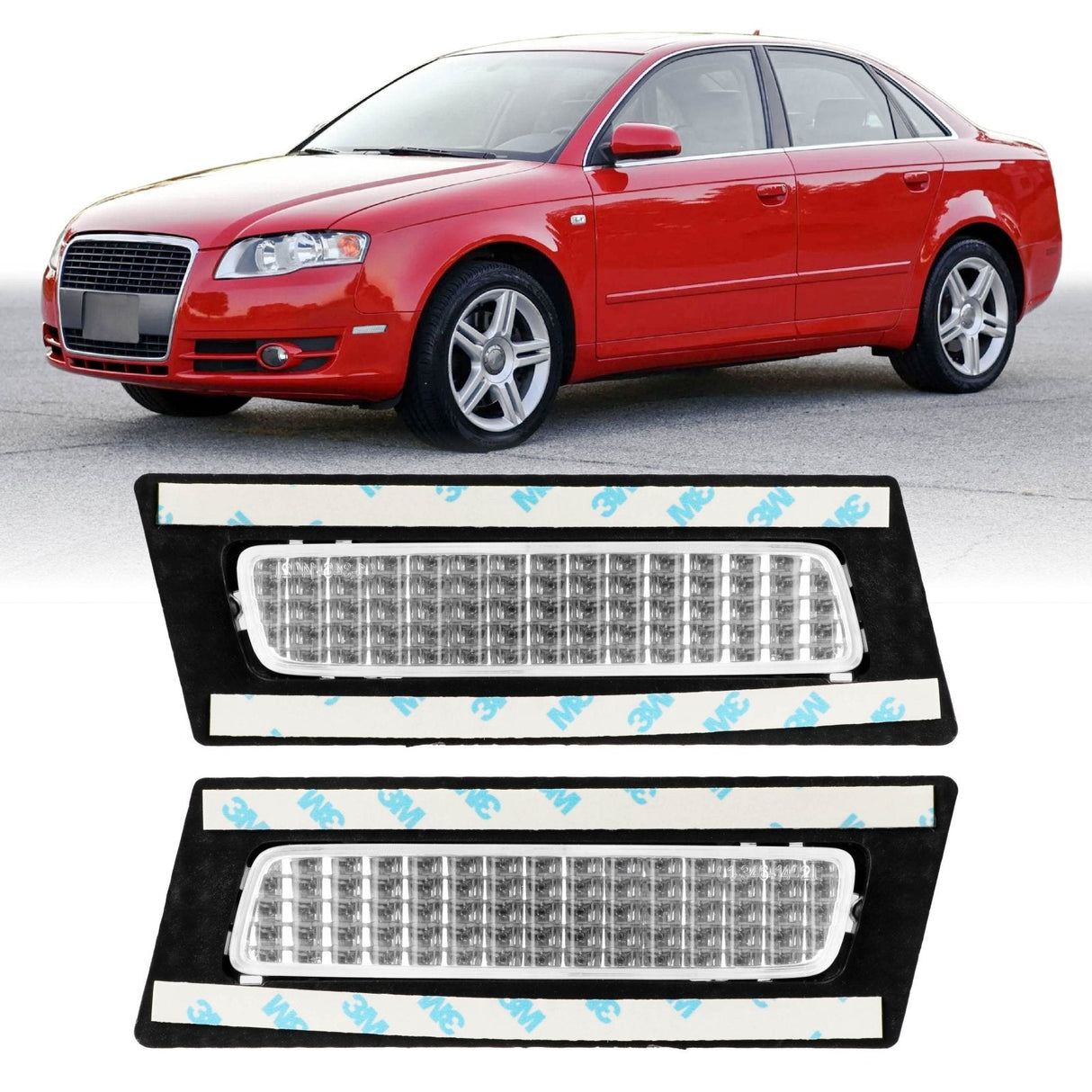 2006-2008 Audi A4/S4 B7 Chassis Crystal Smoke Reflector