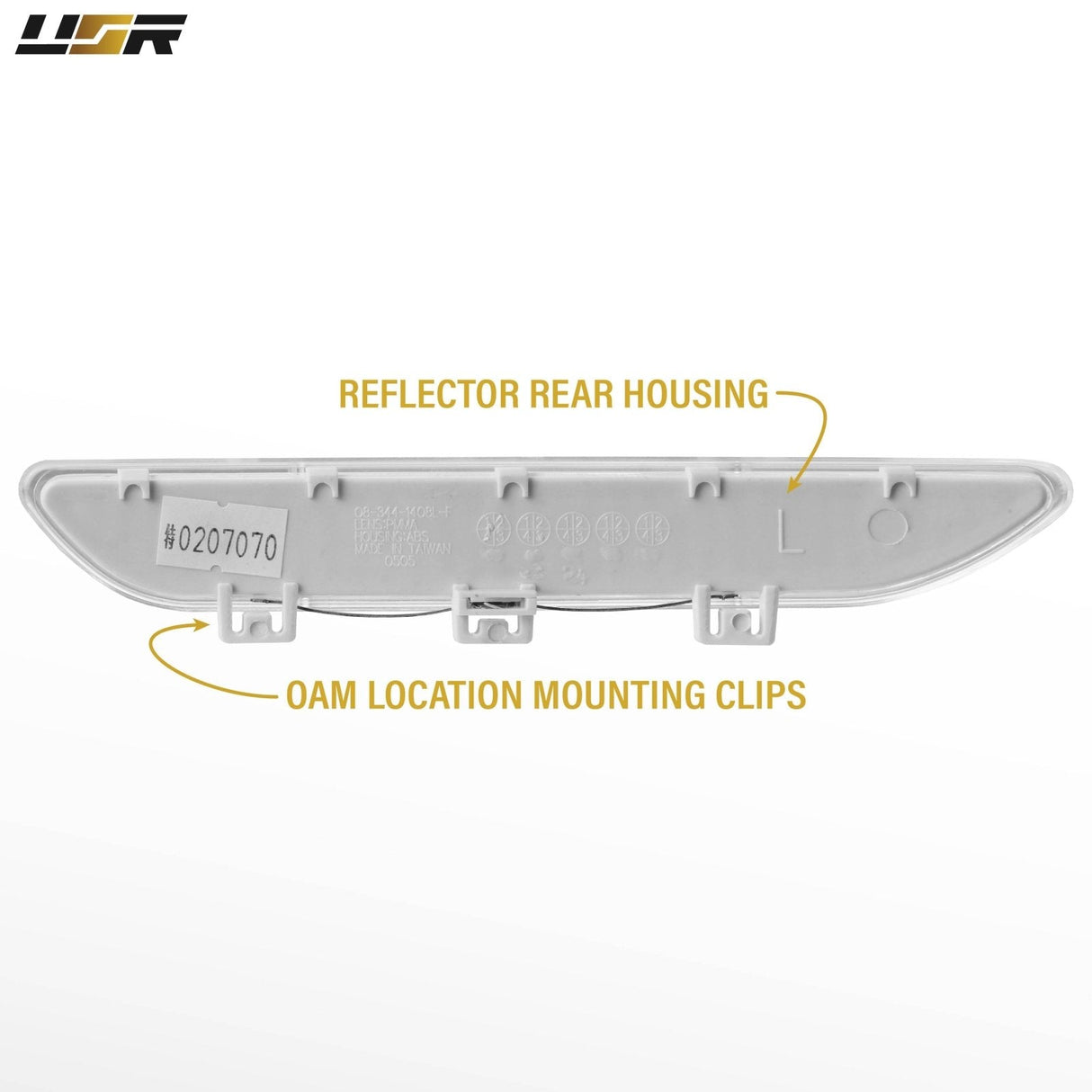 2004-2006 Bmw E46 2d/Cabrio Crystal Smoke Front Bumper Reflector