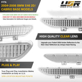 2004-2006 Bmw E46 2d/Cabrio Crystal Smoke Front Bumper Reflector