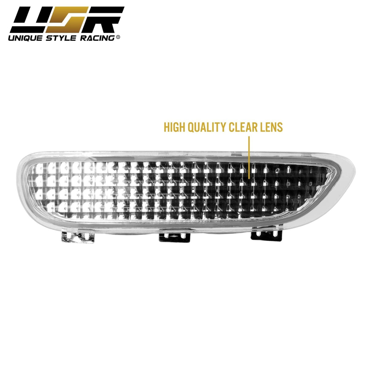 1999-2003 BMW E46 Crystal Smoke Front Bumper Reflector