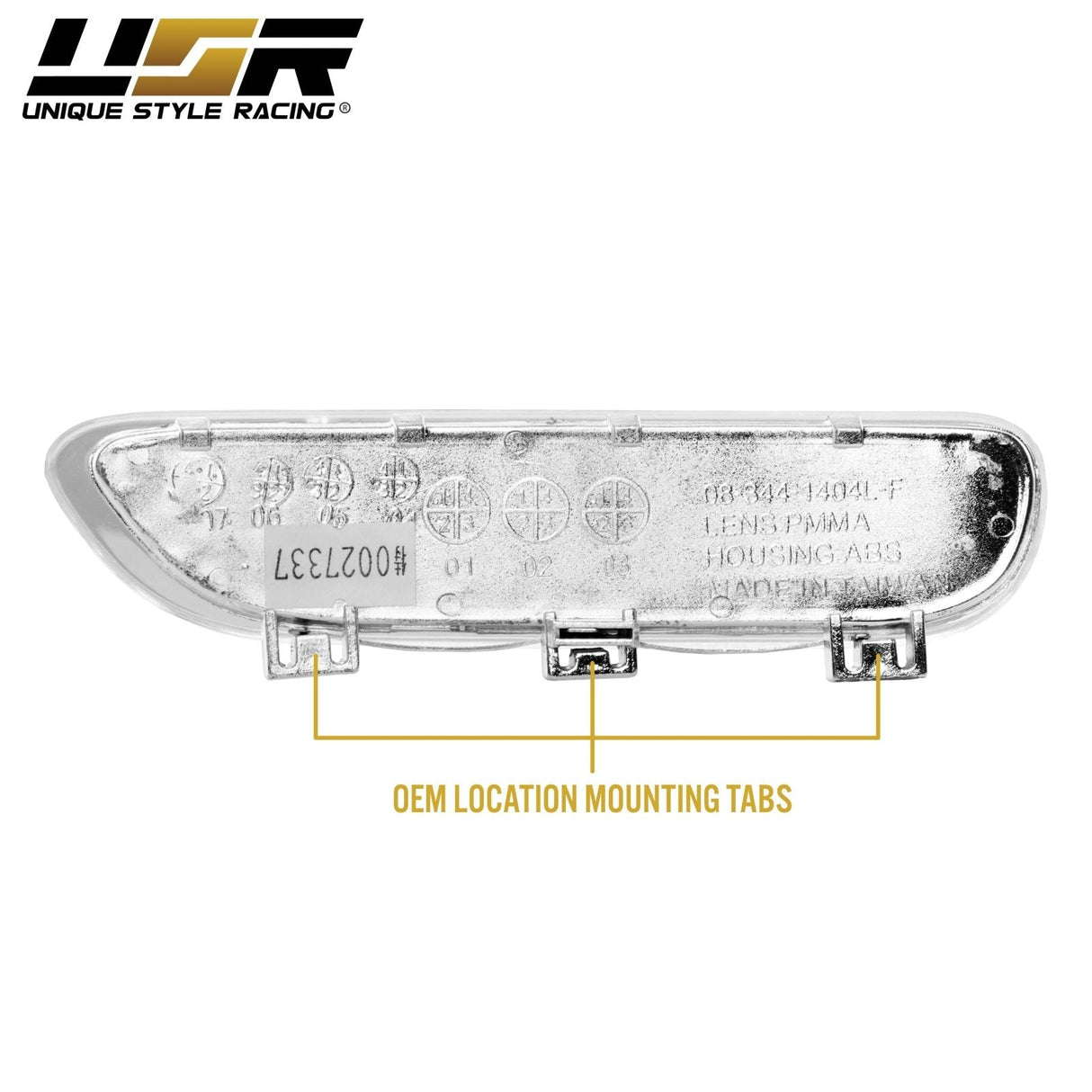 1999-2003 BMW E46 Crystal Smoke Front Bumper Reflector