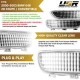 1999-2003 BMW E46 Crystal Smoke Front Bumper Reflector