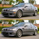 1999-2003 BMW E46 Crystal Smoke Front Bumper Reflector
