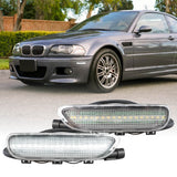 2000-2003 BMW E46 2D/Cabrio Smoke Front White LED Bumper Reflector