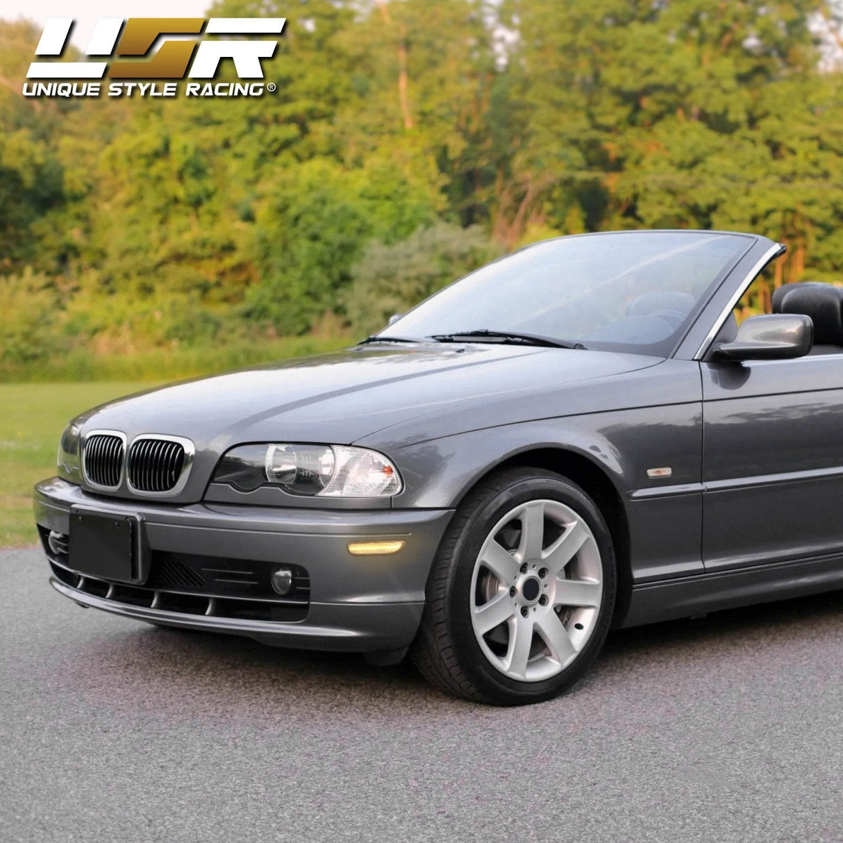 2000-2003 BMW E46 2D/Cabrio Smoke Front Amber LED Bumper Reflector