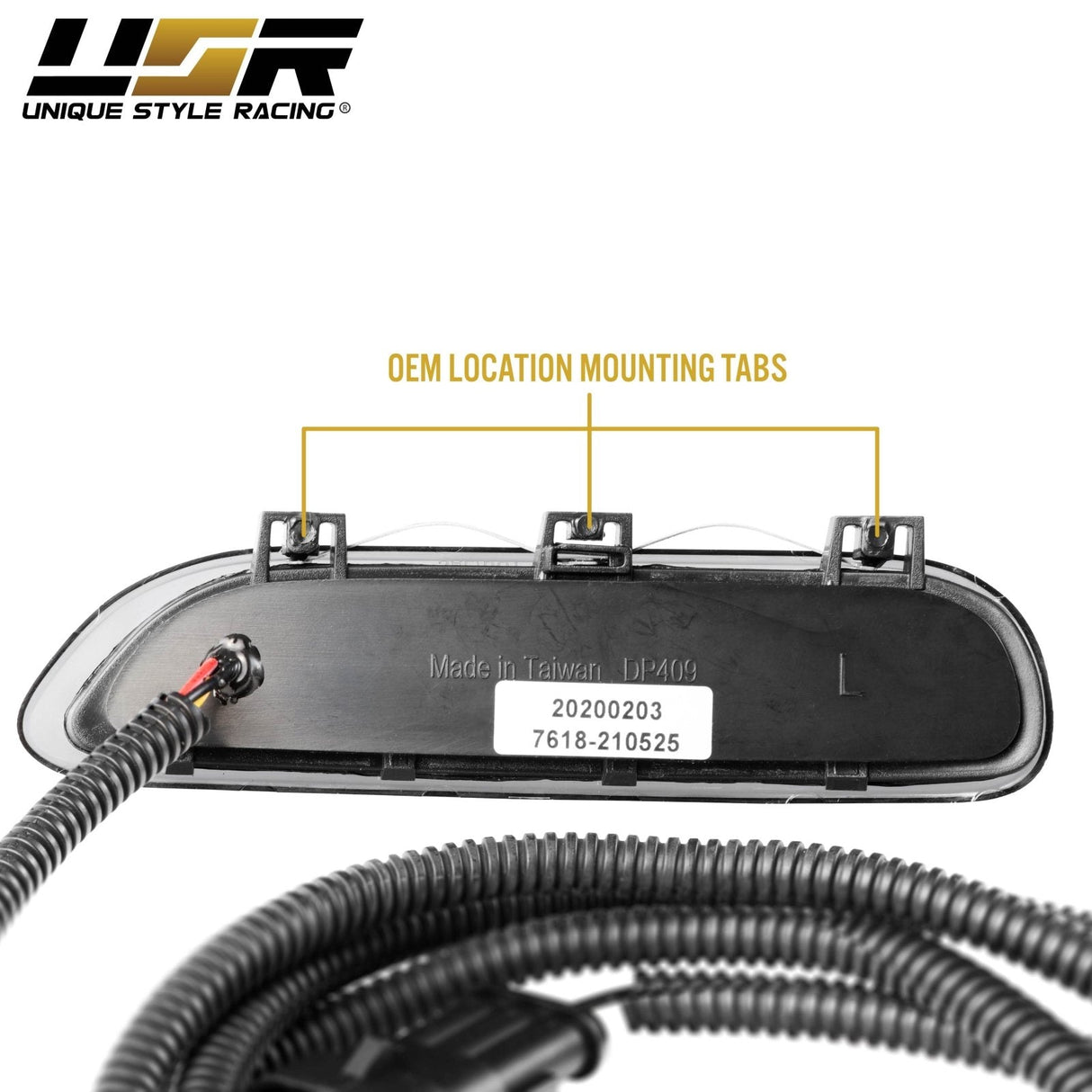 2000-2003 BMW E46 2D/Cabrio Smoke Front White LED Bumper Reflector