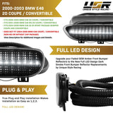 2000-2003 BMW E46 2D/Cabrio Smoke Front White LED Bumper Reflector