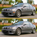 2000-2003 BMW E46 2D/Cabrio Smoke Front White LED Bumper Reflector