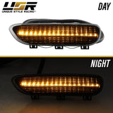 2000-2003 BMW E46 2D/Cabrio Smoke Front White LED Bumper Reflector