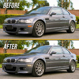 2000-2003 BMW E46 2D/Cabrio Smoke Front White LED Bumper Reflector