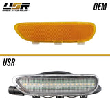 2000-2003 BMW E46 2D/Cabrio Smoke Front White LED Bumper Reflector