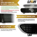 1999-2003 BMW E46 Crystal Smoke Front Bumper Reflector