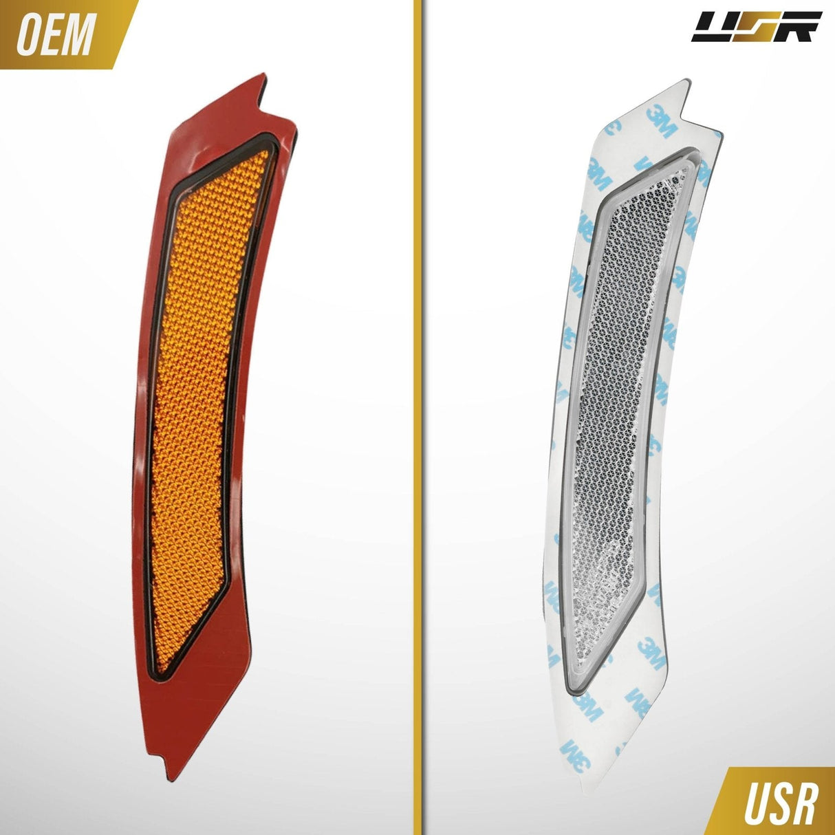 2009-2011 BMW E90/E91 OE Style Frost Smoke Front Bumper Reflector