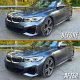 2019-2021 BMW G20 3 Series Smoke Front Bumper Reflector Set