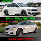 2019-2021 BMW G20 3 Series Smoke Front Bumper Reflector Set