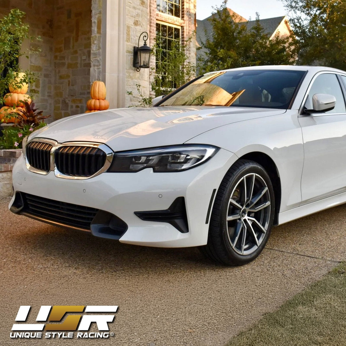 2019-2021 BMW G20 3 Series Smoke Front Bumper Reflector Set