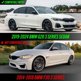 2019-2021 BMW G20 3 Series Smoke Front Bumper Reflector Set