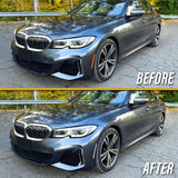 2019-2021 BMW G20 3 Series Smoke Front Bumper Reflector Set