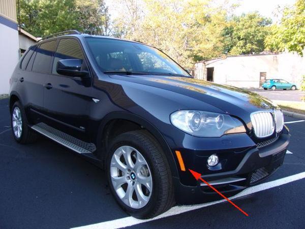 2007-2010 BMW X5 Crystal Smoke Front Bumper Reflector