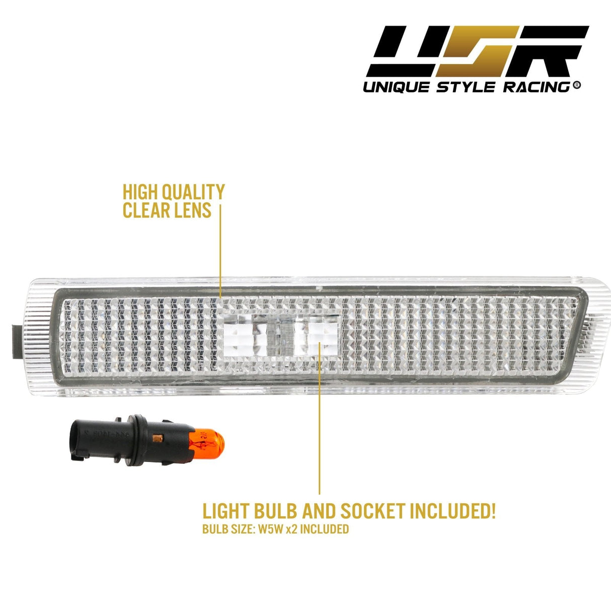1996-2002 Bmw Z3 Smoke Front Bumper Side Marker Lights