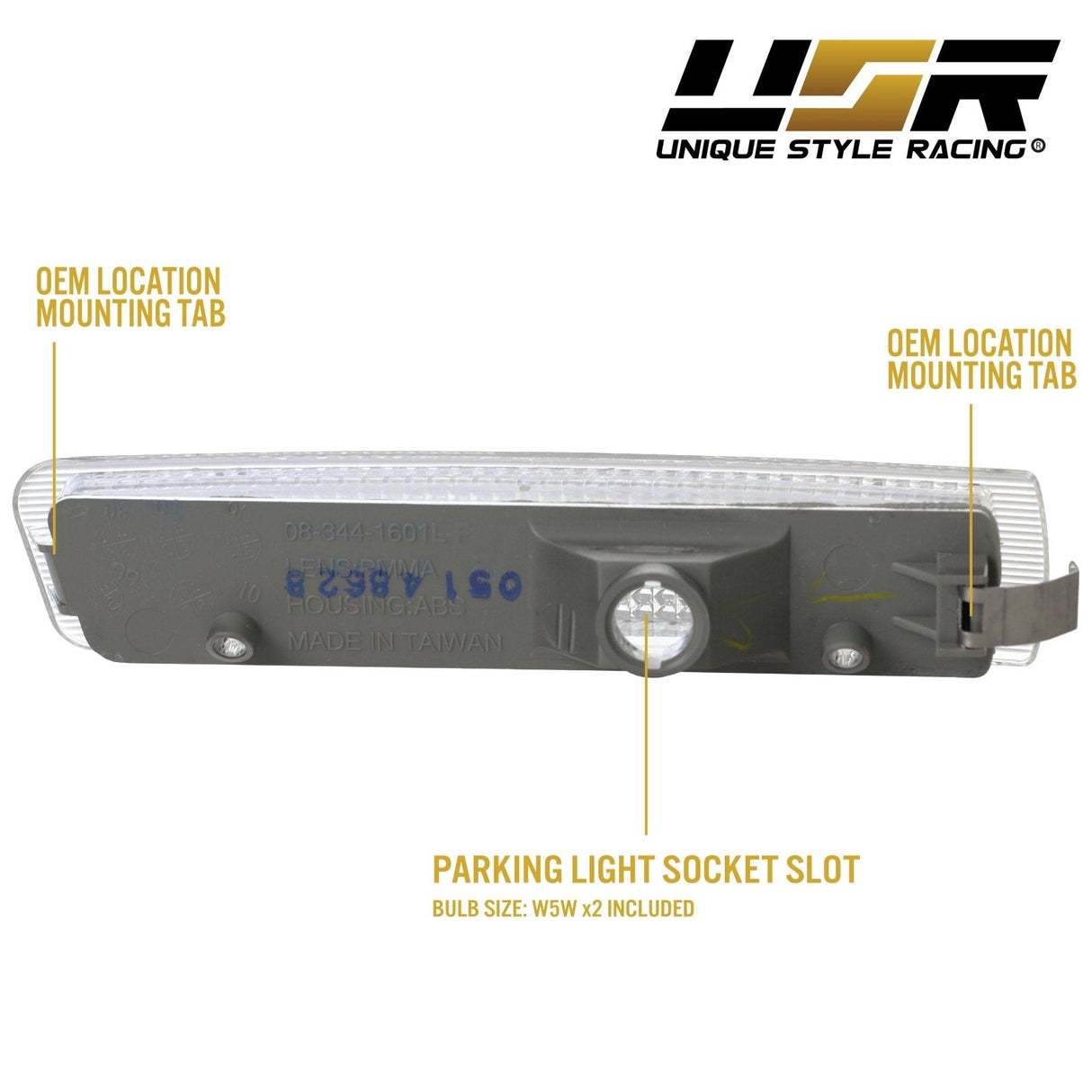 1996-2002 Bmw Z3 Smoke Front Bumper Side Marker Lights