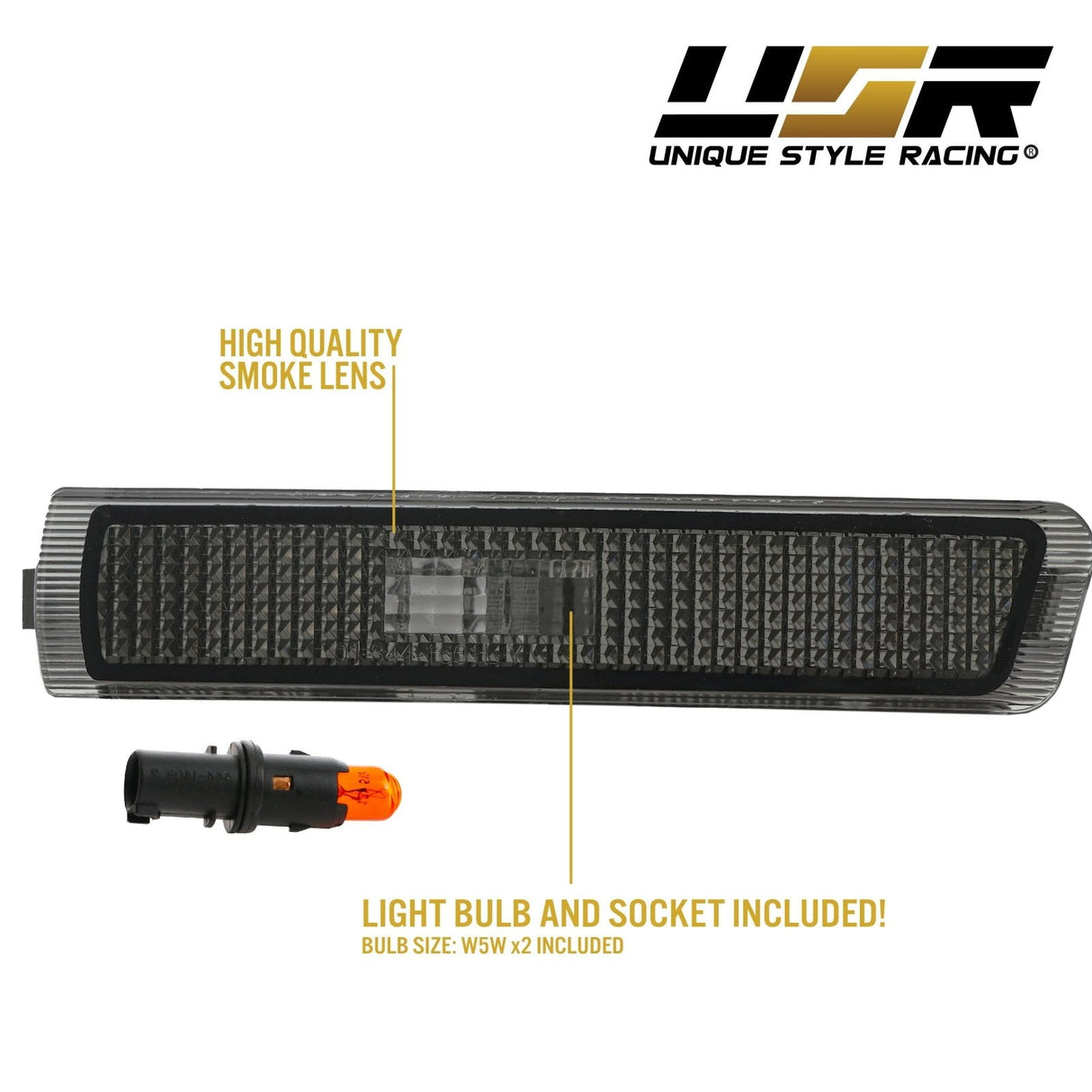 1996-2002 Bmw Z3 Smoke Front Bumper Side Marker Lights