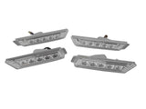 2010+ Chevy Camaro Clear Led Amber Front / Red Rear Bumper Side Marker Lights