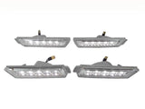 2010+ Chevy Camaro Smoke Led Amber Front / Red Rear Bumper Side Marker Lights