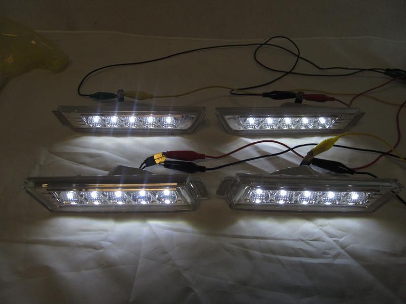 2010+ Chevy Camaro Smoke Led White Led Front + Rear Bumper Side Marker Lights