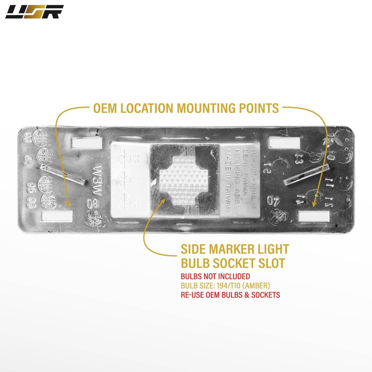1985-1992 Chevrolet Camaro Front Smoke Bumper Side Marker Lights