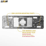 1985-1992 Chevrolet Camaro Front Smoke Bumper Side Marker Lights