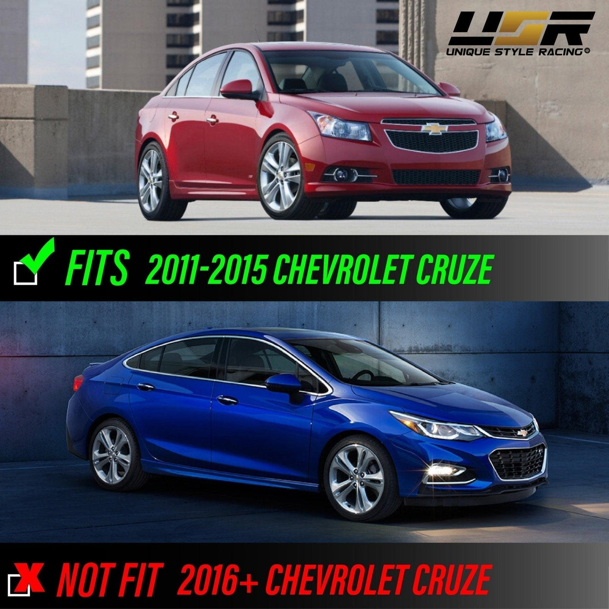 2011-2015 Chevy Cruze Smoke Front Bumper Side Marker Lights