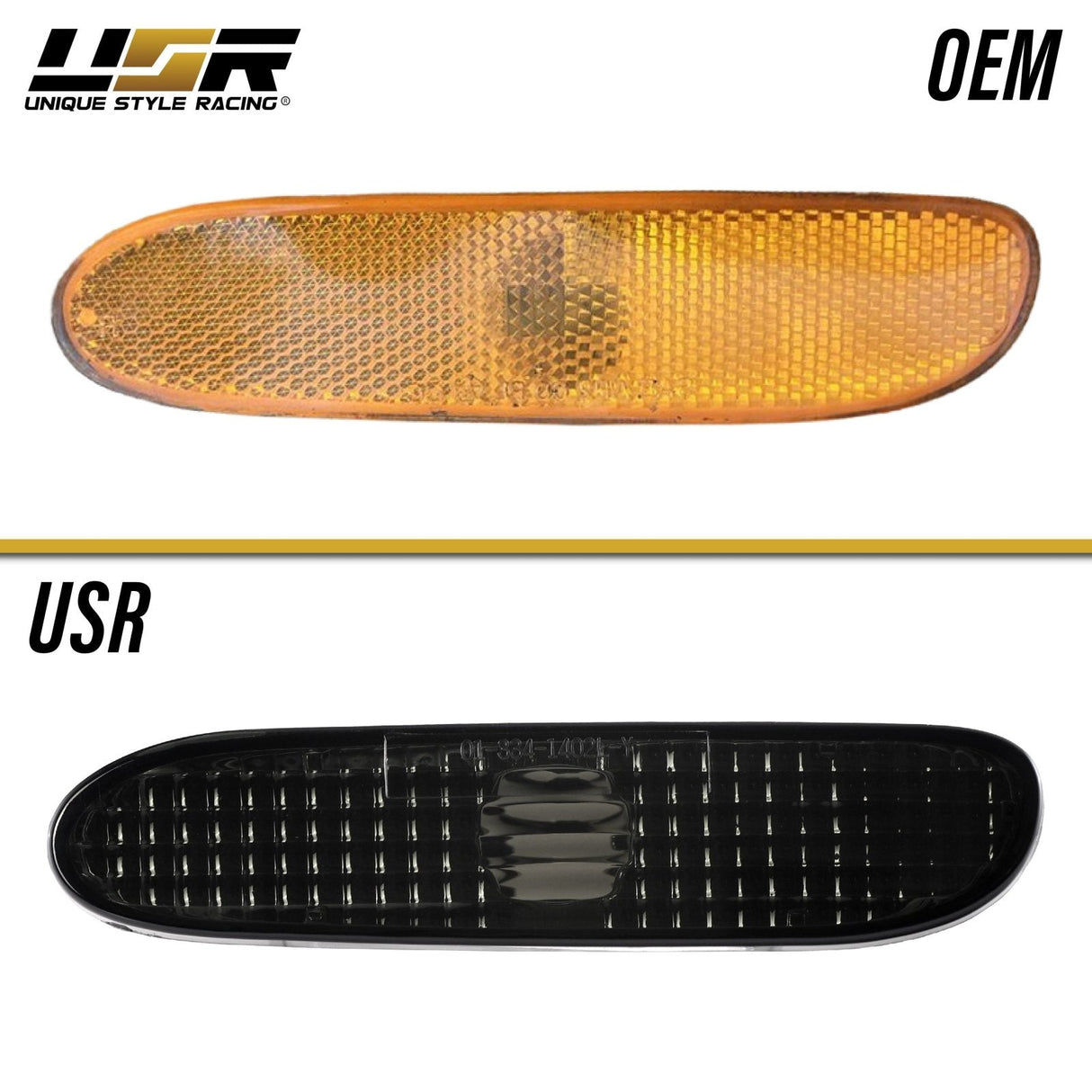 2000-05 Dodge Neon Crystal Smoke Front Bumper Side Marker Lights