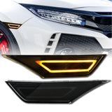 2016-2021 Honda Civic Smoke Lens Black Amber LED Side Markers