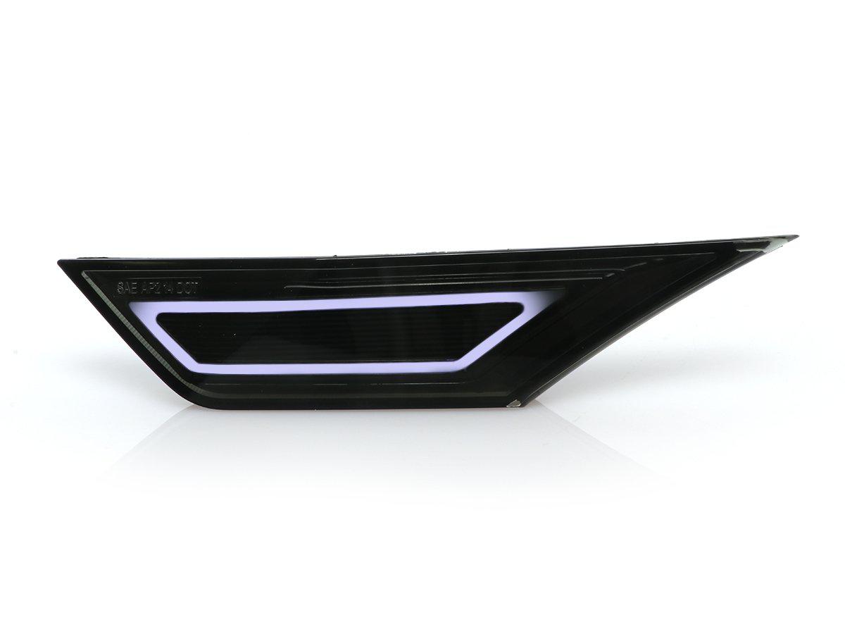 2016-2021 Honda Civic Smoke Lens Black Amber LED Side Markers