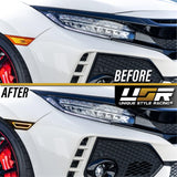 2016-2021 Honda Civic Smoke Lens Black Amber LED Side Markers
