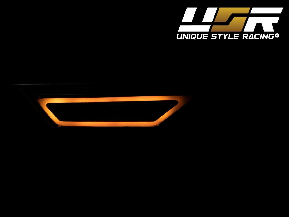 2016-2021 Honda Civic Smoke Lens Black Amber LED Side Markers