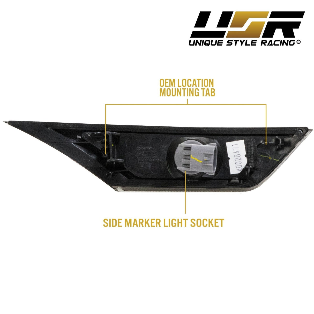 2016-2021 Honda Civic Smoke Lens Black Amber LED Side Markers