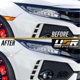 2016-2021 Honda Civic Smoke Front Bumper Side Marker Lights