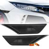 2016-2021 Honda Civic Smoke Front Bumper Side Marker Lights