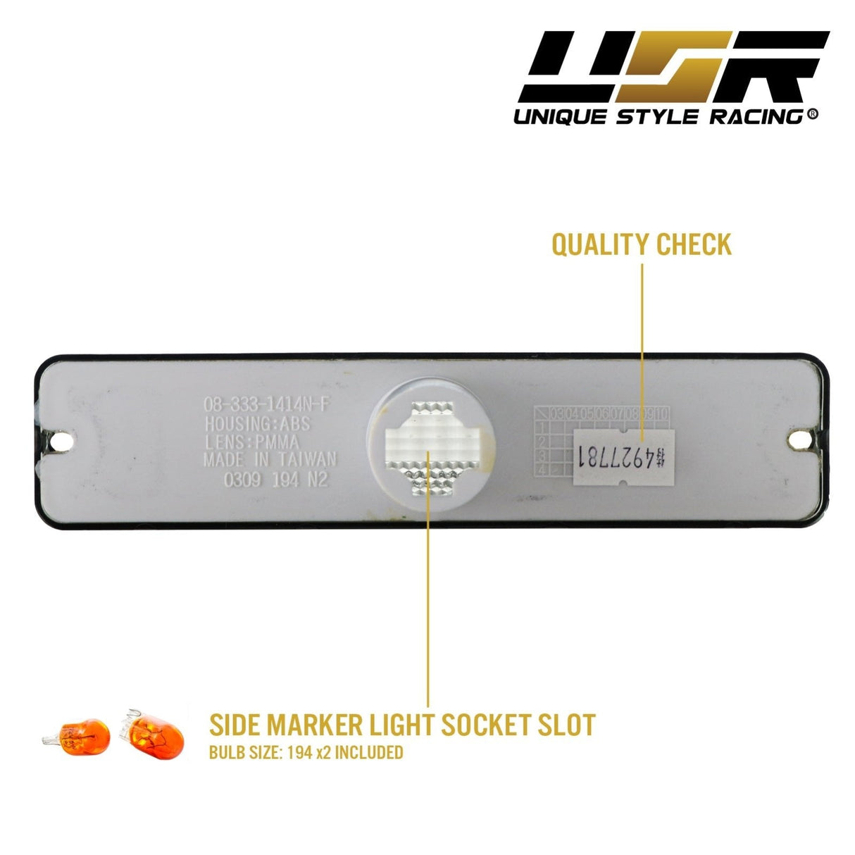 1987-1995 Jeep Wrangler Smoke Side Marker Lights