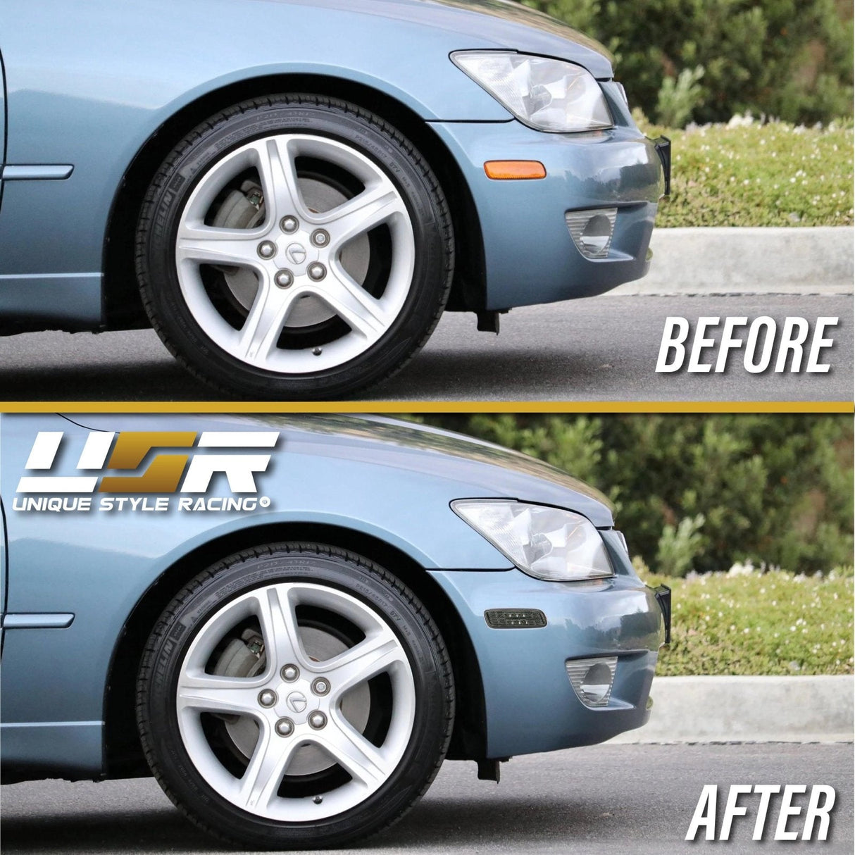 2000-2005 Lexus IS300/GS300/GS400/GS430 Crystal Smoke White LED Side Markers