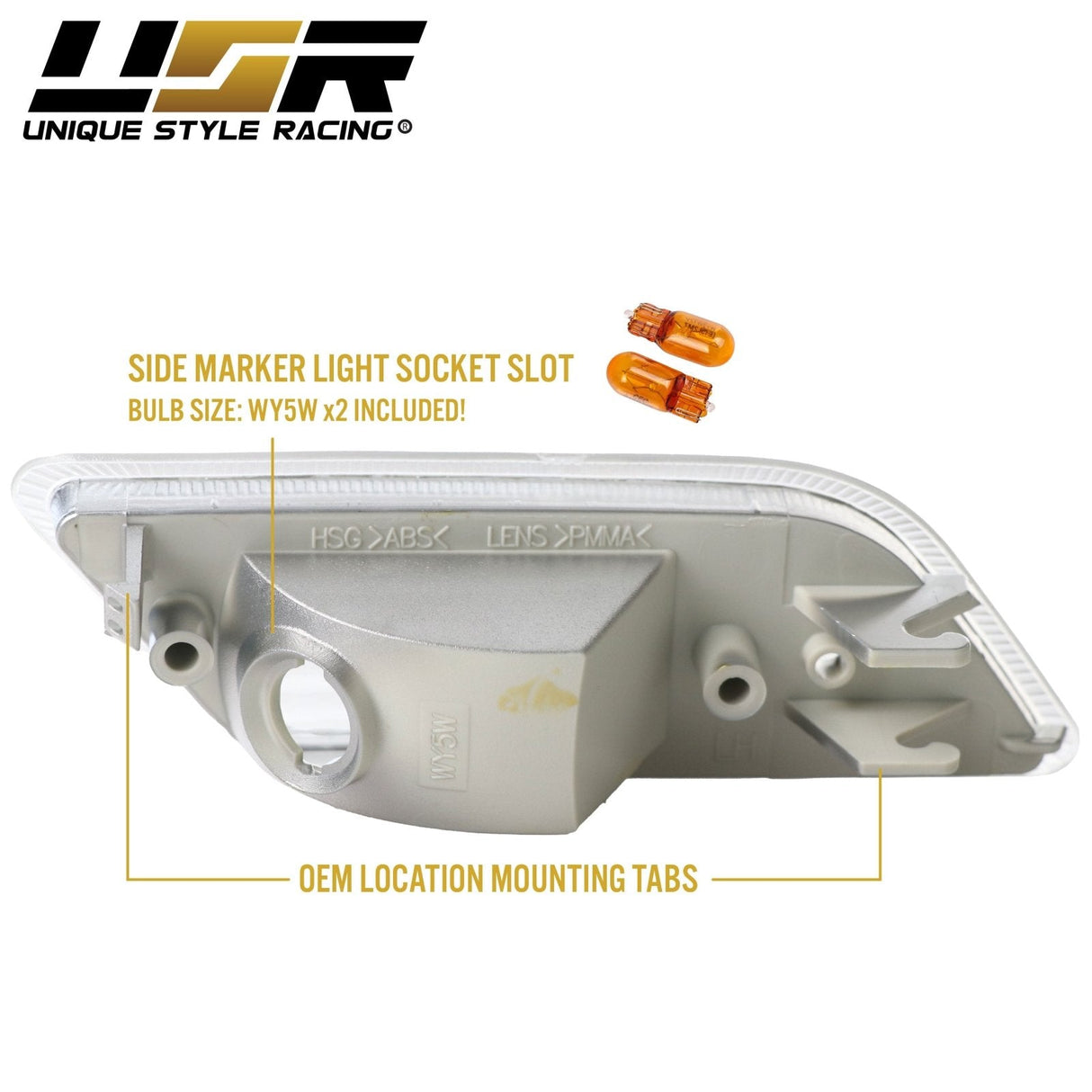 2010-2013 Mercedes C207 E-Class Crystal Smoke Front Bumper Light
