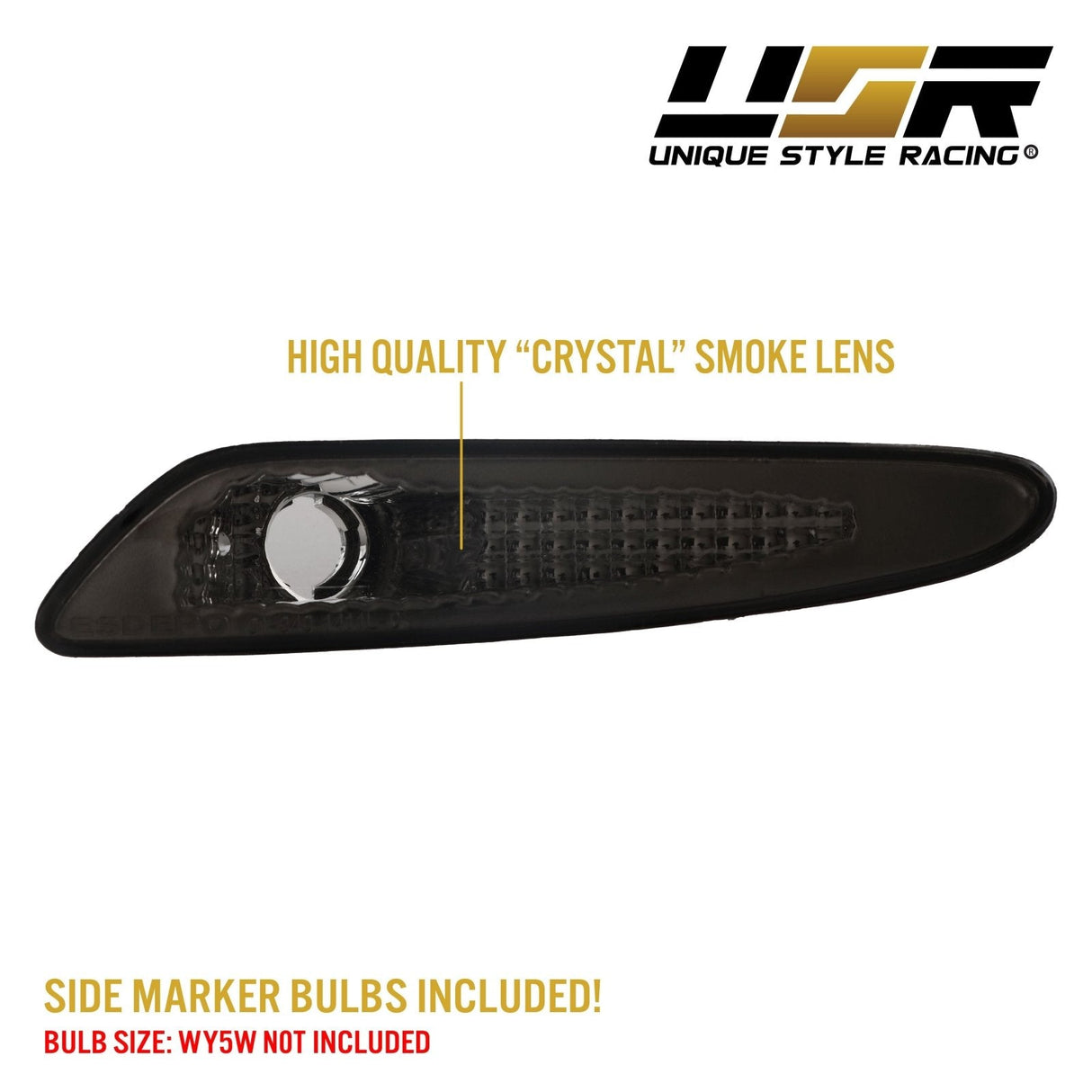 2003-2006 Mercedes R230 SL-Class Crystal Smoke Front Bumper Light