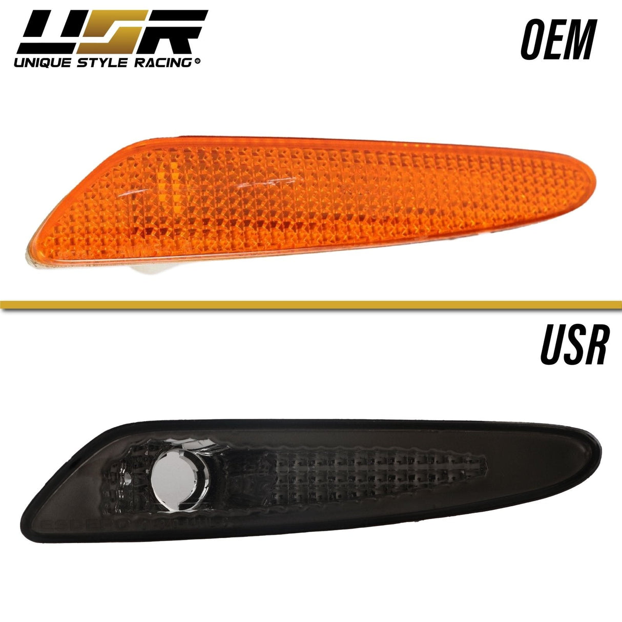 2003-2006 Mercedes R230 SL-Class Crystal Smoke Front Bumper Light