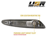 2003-2006 Mercedes R230 SL-Class Crystal Smoke Front Bumper Light