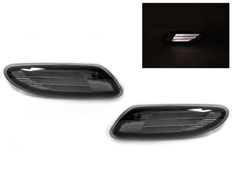 2001-2007 Mercedes W203 C Class Light Bar White LED Smoke Side Markers