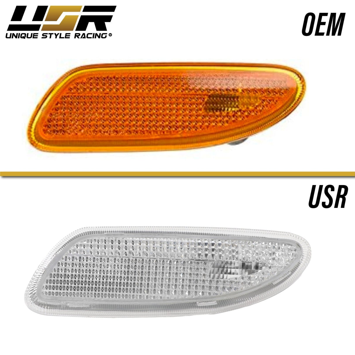 2001-2007 Mercedes W203 C-Class Smoke Bumper Lights