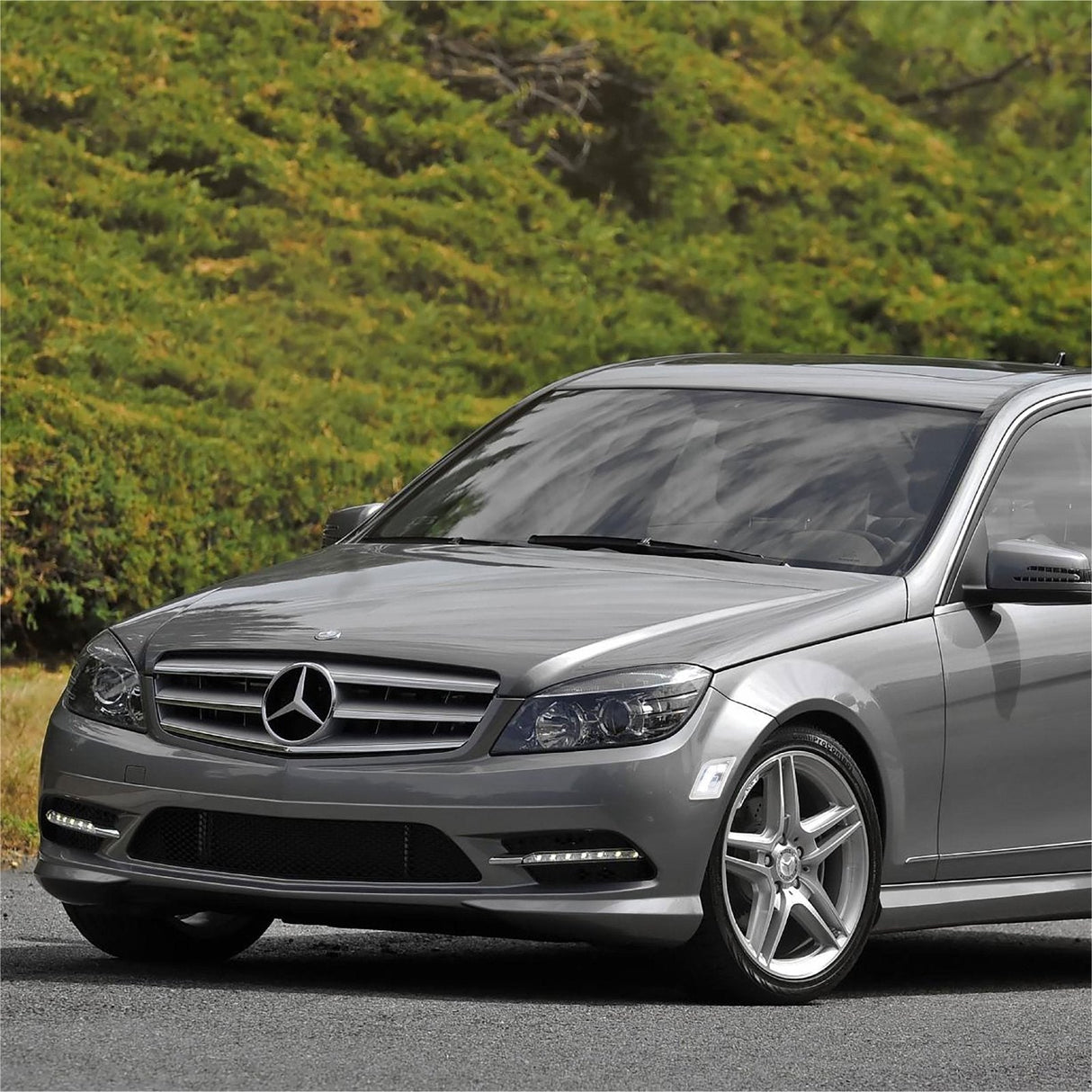 2008-2011 Mercedes W204 C-Class Smoke White Led Bumper Lights