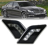 2008-2011 Mercedes W204 C-Class Smoke White Led Bumper Lights
